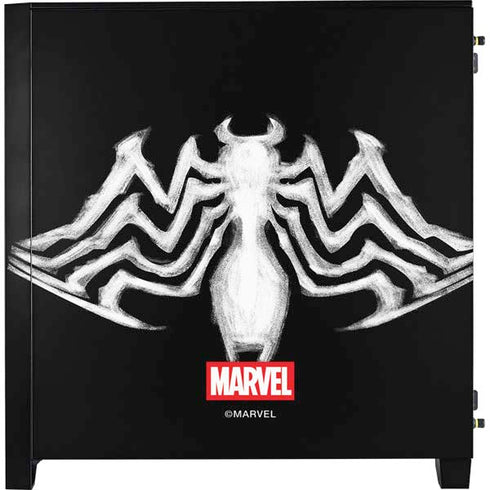 Marvel Venom Venom Logo Corsair 4000D Tempered Glass Mid-Tower ATX Case Skin